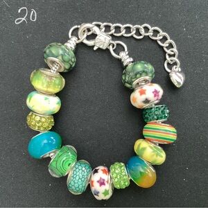 Lampwork Bead Charm Bracelet